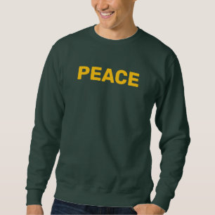 PEACE Gold Logo Green Sweatshirt