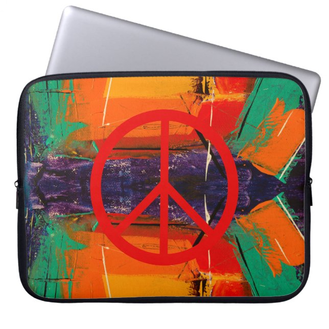 Peace & Graffiti Laptop Sleeve (Vorderseite)