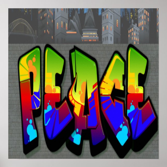 Peace Graffiti Poster (Vorne)