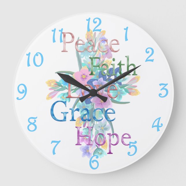 Peace  große wanduhr (Vorderseite)