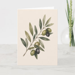 Peace Grows Here | Vintage Olive Branch Botanical Karte