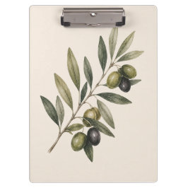 Peace Grows Here | Vintage Olive Branch Botanical Klemmbrett