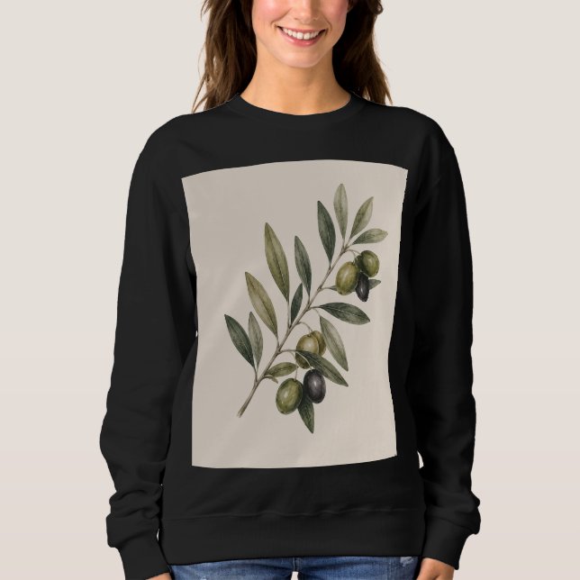 Peace Grows Here | Vintage Olive Branch Botanical  Sweatshirt (Vorderseite)