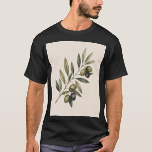 Peace Grows Here   Vintage Olive Branch Botanical  T-Shirt