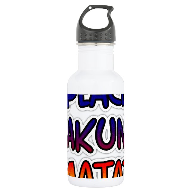 Peace Hakuna Matata Edelstahlflasche (Vorderseite)