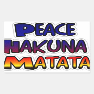 Peace Hakuna Matata gibt Produkte Rechteckiger Aufkleber