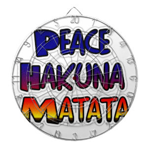 Peace Hakuna Matata Gradient Art Dartscheibe