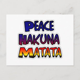 Peace Hakuna Matata Gradient Art Postkarte
