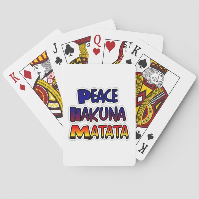 Peace Hakuna Matata Gradient Art Spielkarten (Rückseite)