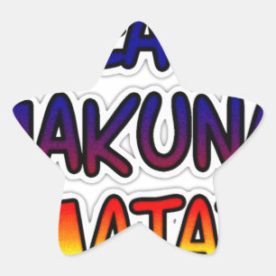 Peace Hakuna Matata Gradient Art Stern-Aufkleber