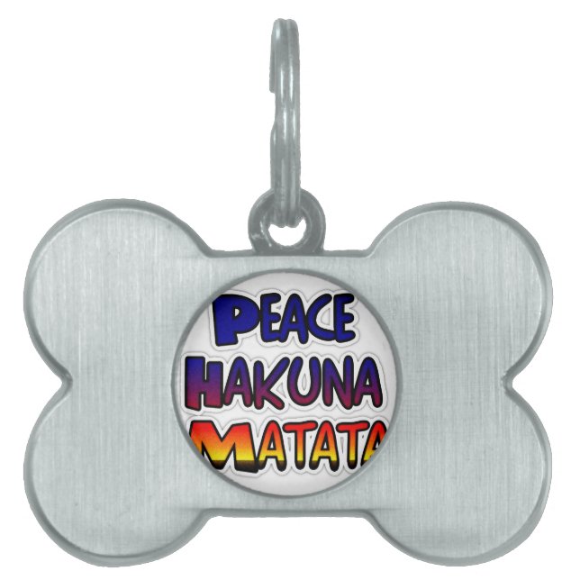 Peace Hakuna Matata Gradient Art Tiermarke (Vorderseite)