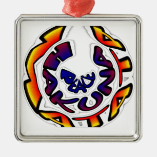 "Peace Hakuna Matata" Rundschreiben Silbernes Ornament