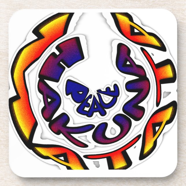 "Peace Hakuna Matata" Rundschreiben Untersetzer (Vorderseite)