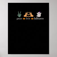 Peace Halloween Peace Sign Skeleton Hexe's Hands