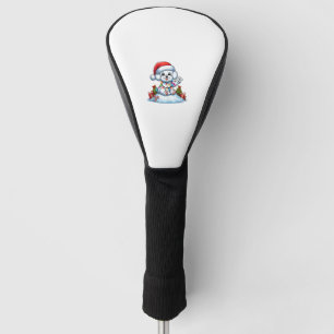 Peace Hand Bichon Frise Weihnachtsleuchten Hunde F Golf Headcover