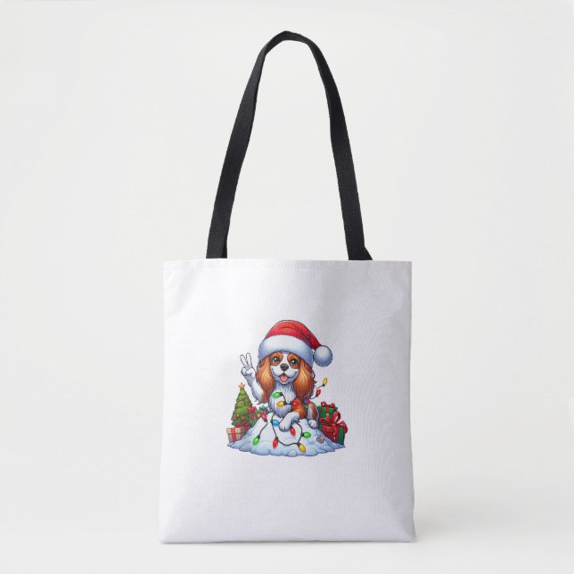 Peace Hand Cavalier King Charles Spaniel Weihnacht (Vorderseite)
