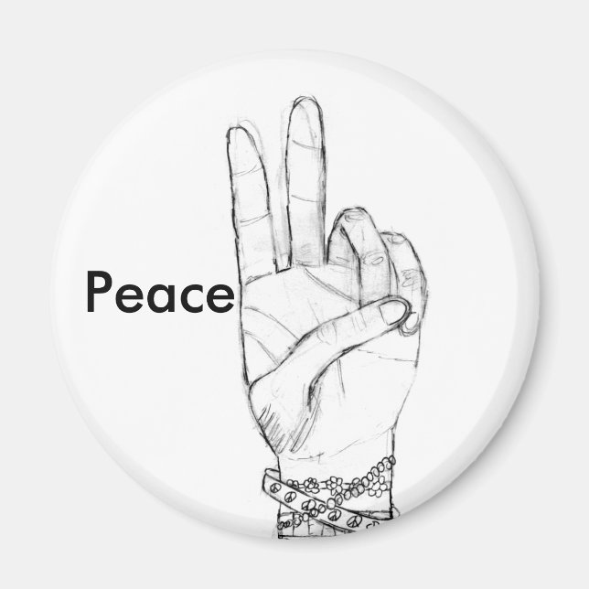Peace Hand Magnet (Vorne)