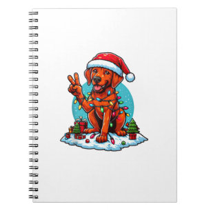 Peace Hand Rhodesian Ridgeback Christmas Lights Wo Notizblock
