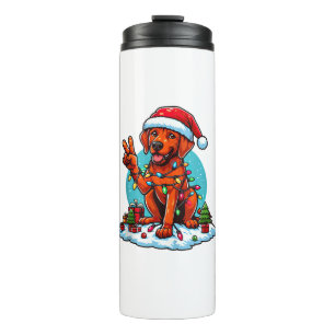 Peace Hand Rhodesian Ridgeback Christmas Lights Wo Thermosbecher