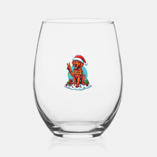 Peace Hand Rhodesian Ridgeback Christmas Lights Wo Weinglas Ohne Stiel