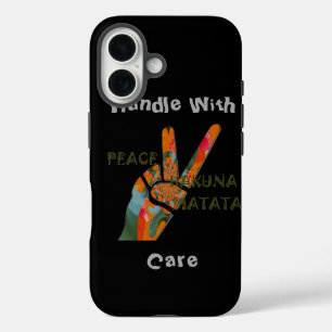 Peace hand two finger iPhone 16 hülle