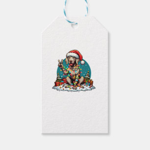 Peace Hand Weimaraner Hund Weihnachtsleuchten Frau Geschenkanhänger