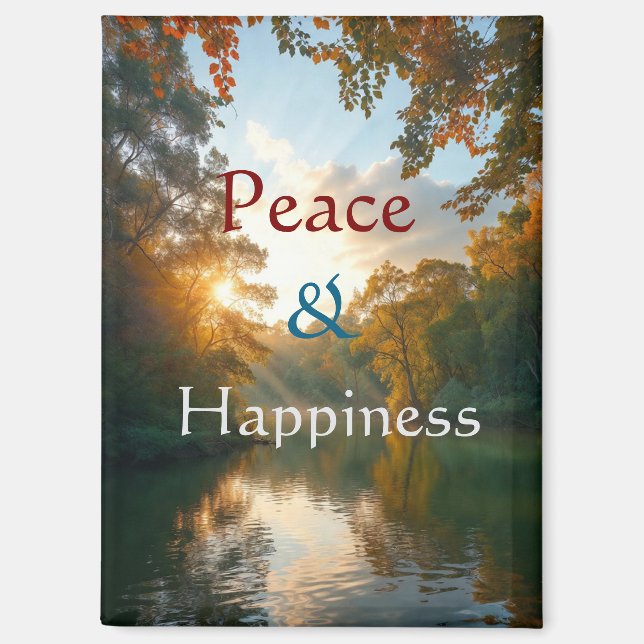 Peace & Happiness  Magnet (Vorderseite)