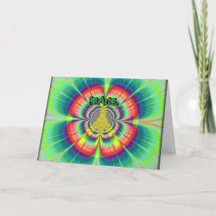 Peace Happy Birthday Card Karte