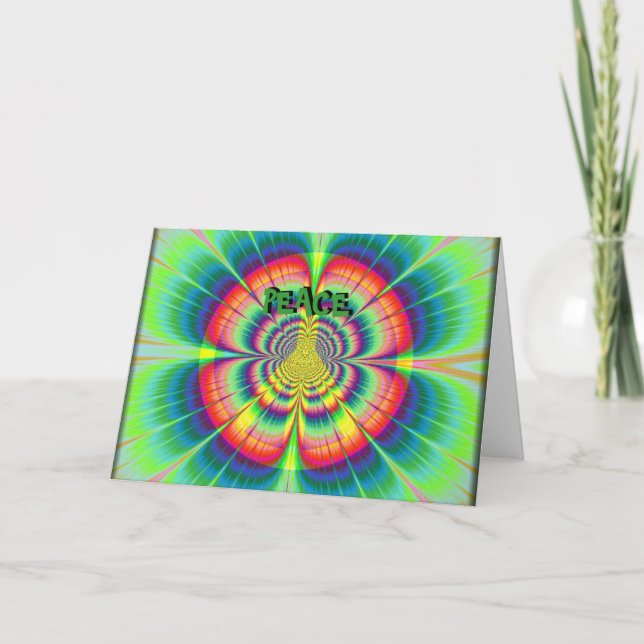 Peace Happy Birthday Card Karte (Vorderseite)