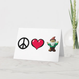 Peace Heart Gnome by FreeWitch Grußkarte Karte