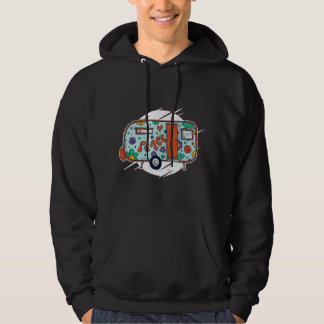 Peace Hipie Camping Trailer Frauen Kinder Männer Hoodie
