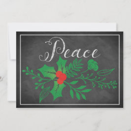 Peace Holiday Card | Imitate-Halbpension, Holly Feiertagskarte