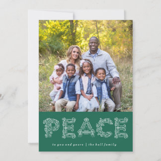 Peace Holiday Foto Card Feiertagskarte