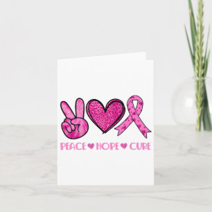 Peace Hope Cure Brustkrebs Awareness Family Sup Karte