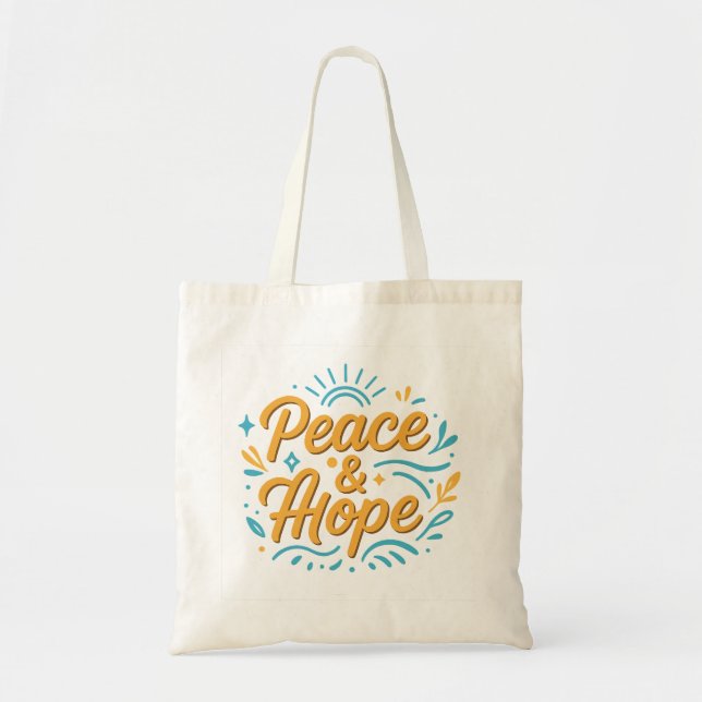 Peace & Hope Inspiriere modernes Design für den Al Tragetasche (Vorne)