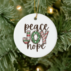 Peace Hope Joy Christmas Ornament Gift Idee
