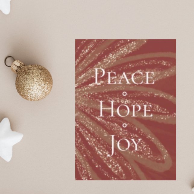 Peace Hope Joy Gold Sparkle Anpassbare Weihnachten (Von Creator hochgeladen)