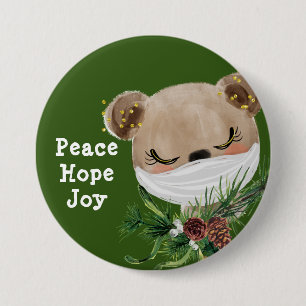 Peace Hope Joy Masked Bar Button