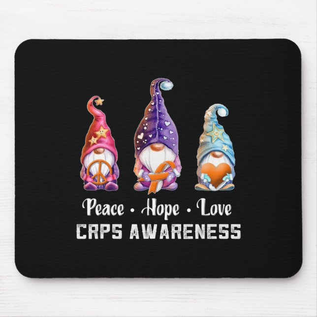 Peace Hope Liebe gewinnt CRPS-Bewusstsein Mousepad (Vorne)