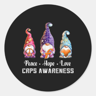 Peace Hope Liebe gewinnt CRPS-Bewusstsein Runder Aufkleber