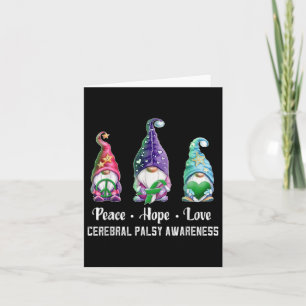 Peace Hope Liebe Gnomes Cerebral Palsy Bewusstsein Karte