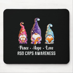 Peace Hope Liebe Gnomes Rsd Crps Bewusstsein Mousepad