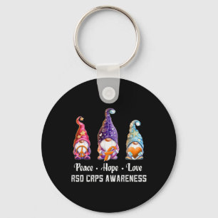 Peace Hope Liebe Gnomes Rsd Crps Bewusstsein Schlüsselanhänger