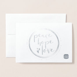 Peace Hope Liebe Moderner Unternehmenstag Folienkarte