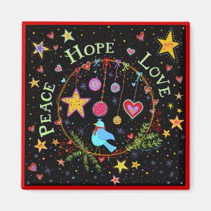 Peace Hope Liebe Weihnachten Weihnachten Magnet