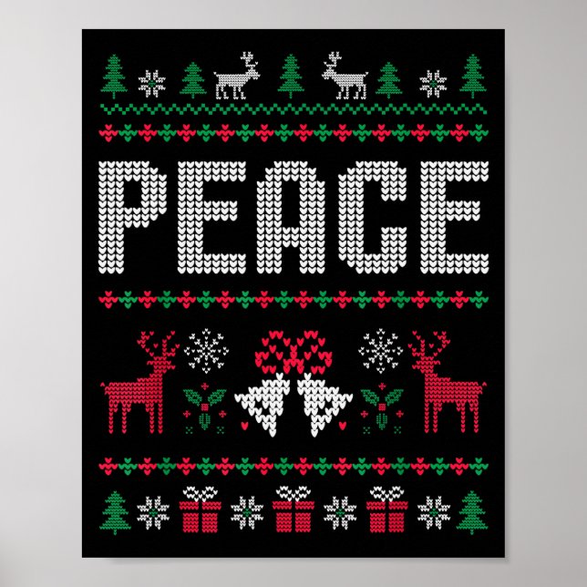 Peace I Come In Peace Matching Couple Ugly Merry C Poster (Vorne)