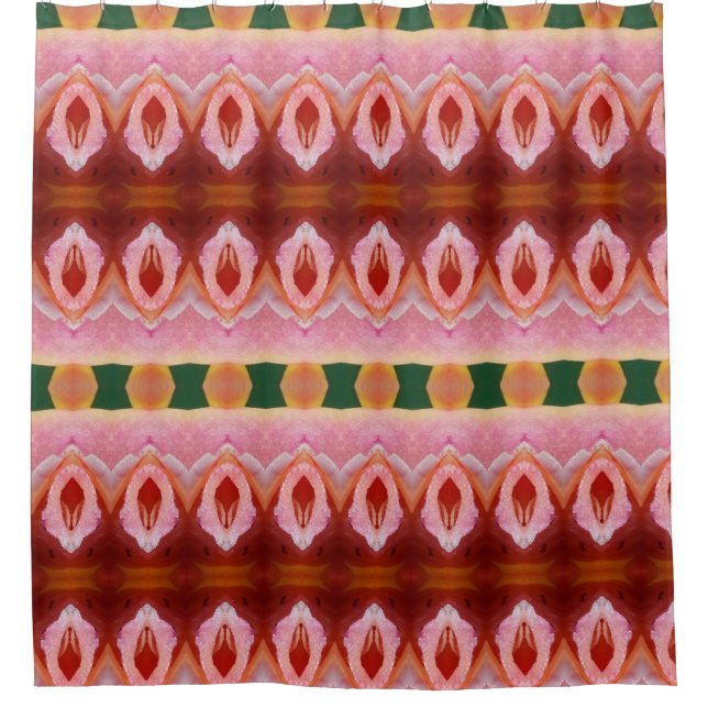 Peace Ikat Duschvorhang (Vorderseite)
