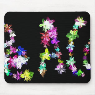"PEACE" in Blume Art Print Mousepad