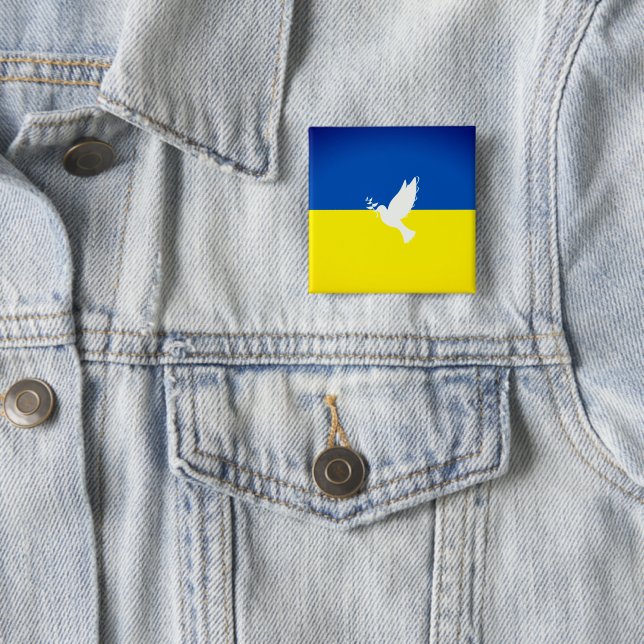 Peace in the world Ukraan flag Button (Beispiel)