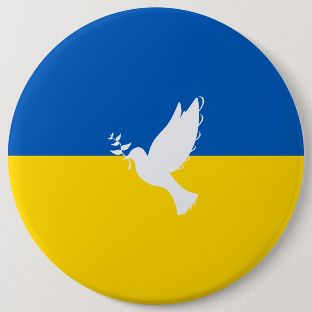 Peace in the world Ukraan flag Button (Vorderseite)